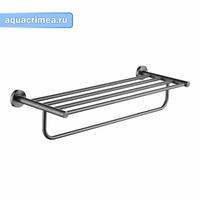 Полка для полотенца  с опорой большая ГРАФИТ GFmark